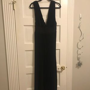 Elie Saab silk pleated black dress